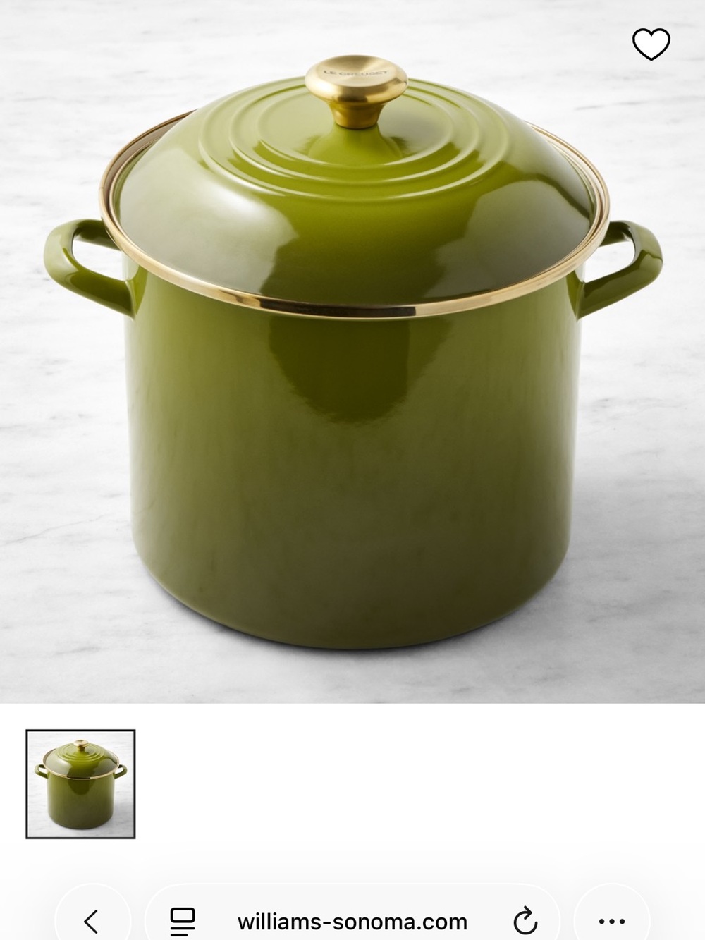 BRAND NEW IN BOX Le Creuset Enameled-Steel Stockpot with Stainless-Steel Knob